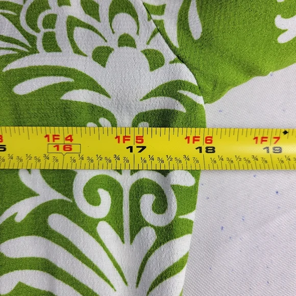 Zara Lilou Midi Dress Size S Green White Tropical Floral Belted Flowy Viscose - Picture 9 of 11